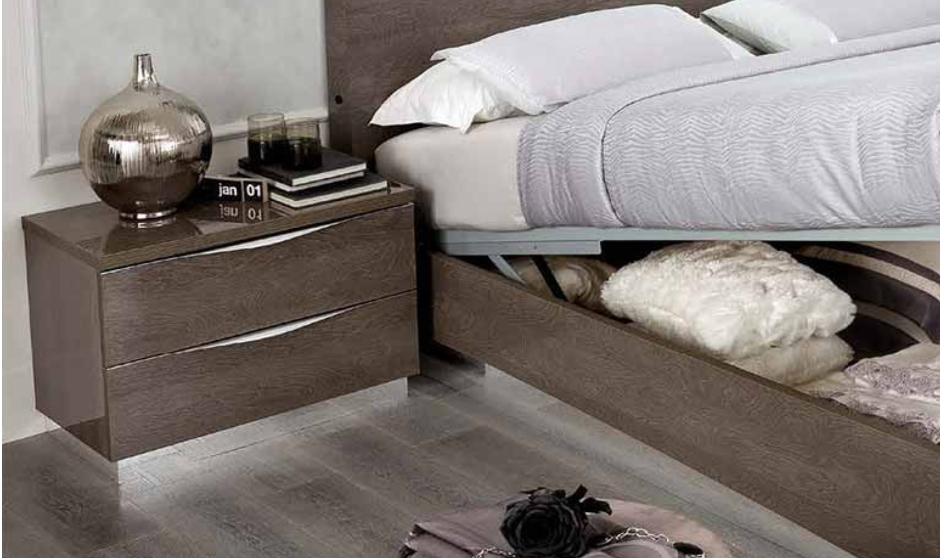 platinum legno italian nightstand silver birch 1