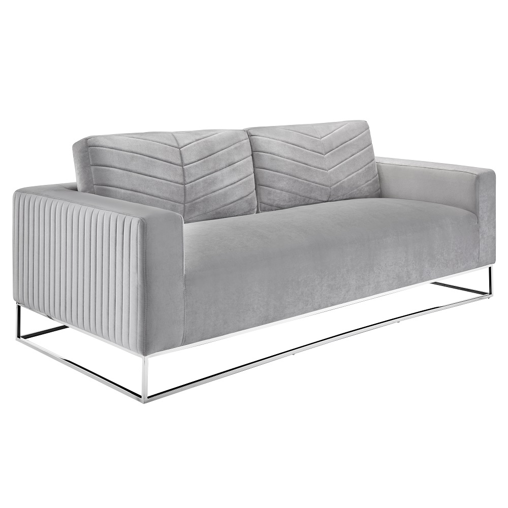 franklin sofa grey velvet