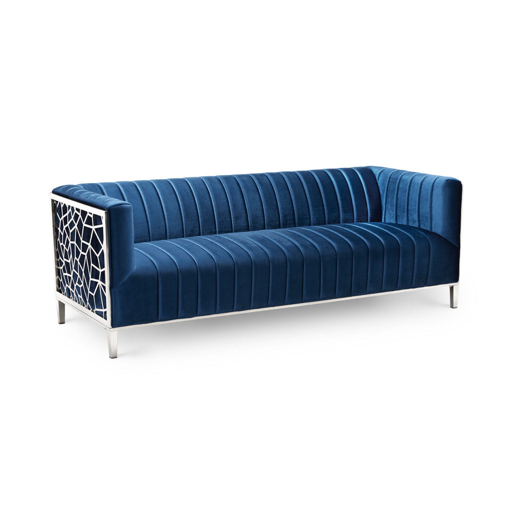 conrad sofa: blue velvet