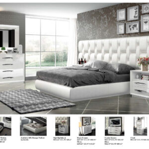 emporio white bedroom set