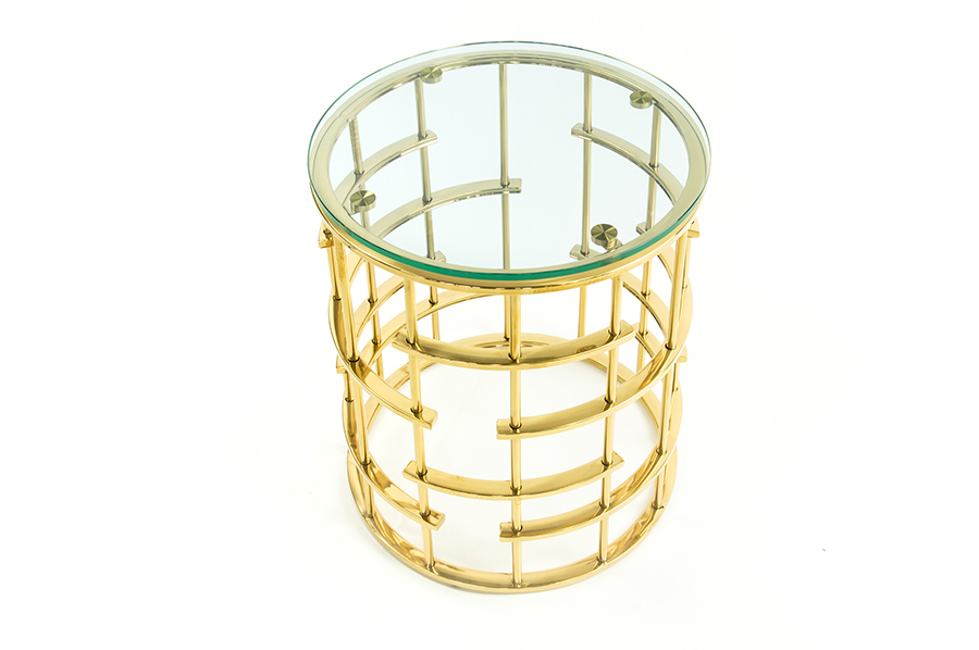 hardley side table gold