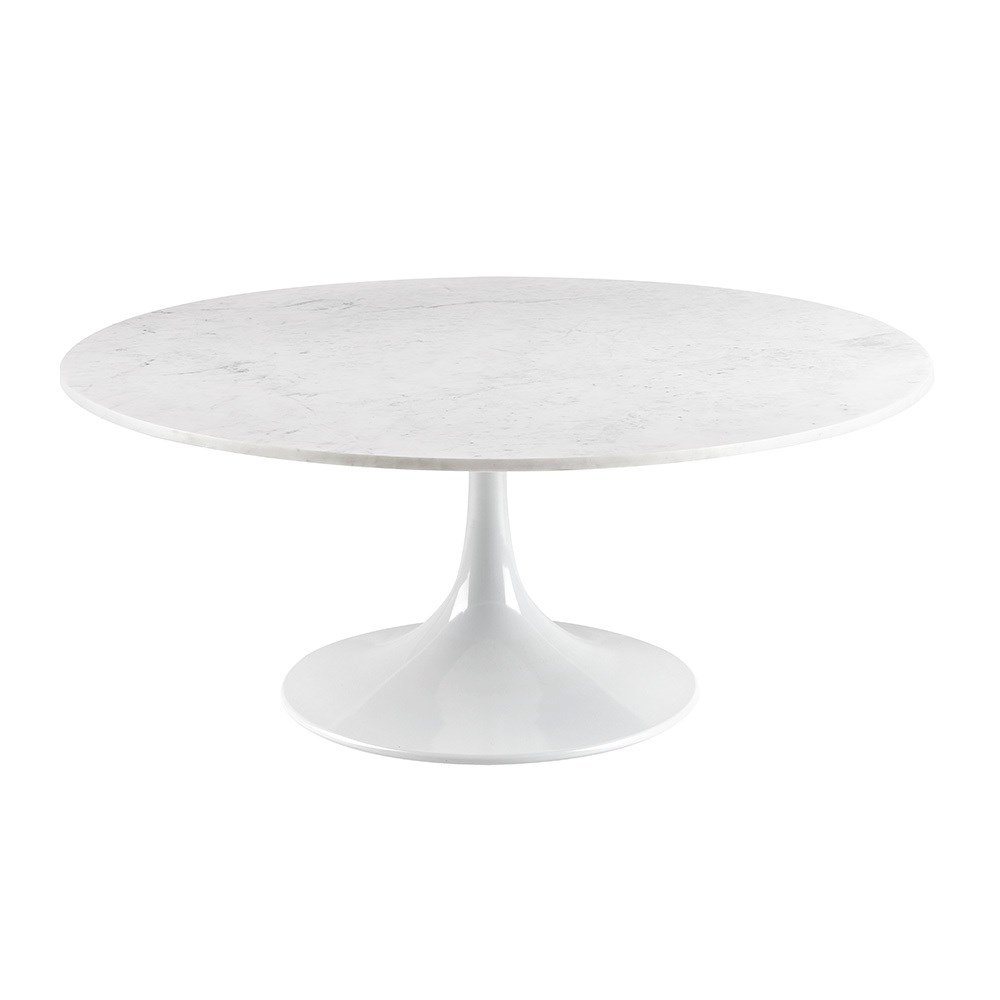 kyros marble coffee table: white