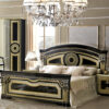 aida black w/gold bedroom set