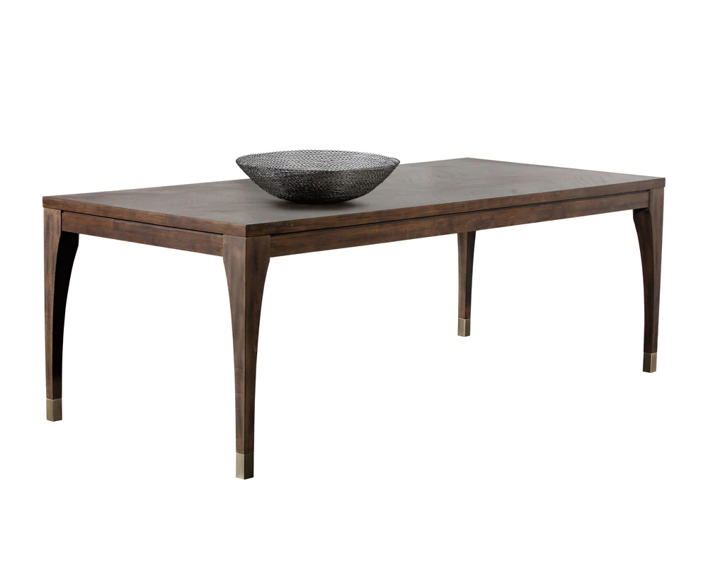 greyson dining table 86.5" smoke acacia