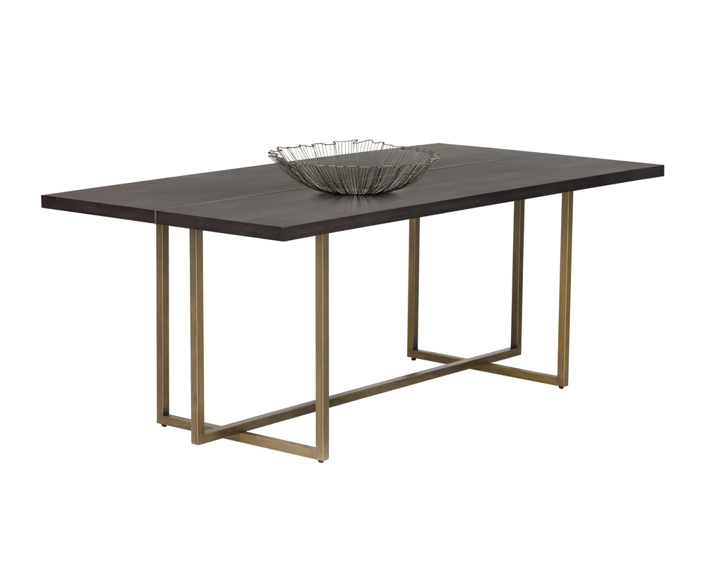 jade dining table 79" dark mango