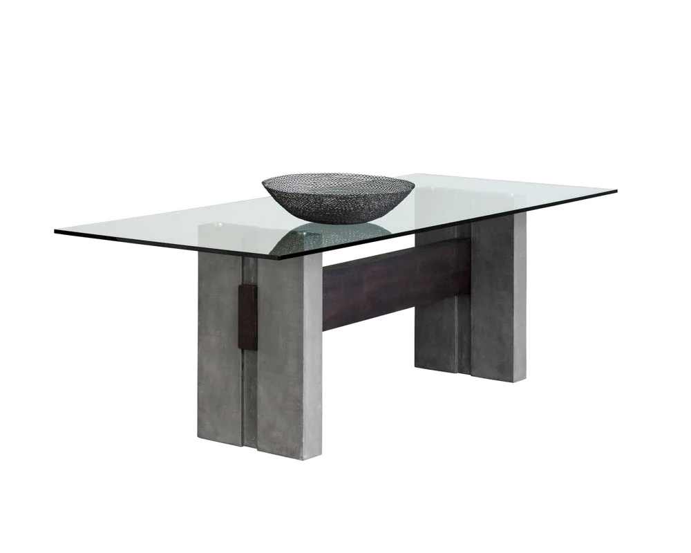 kestor dining table 86.75" grey