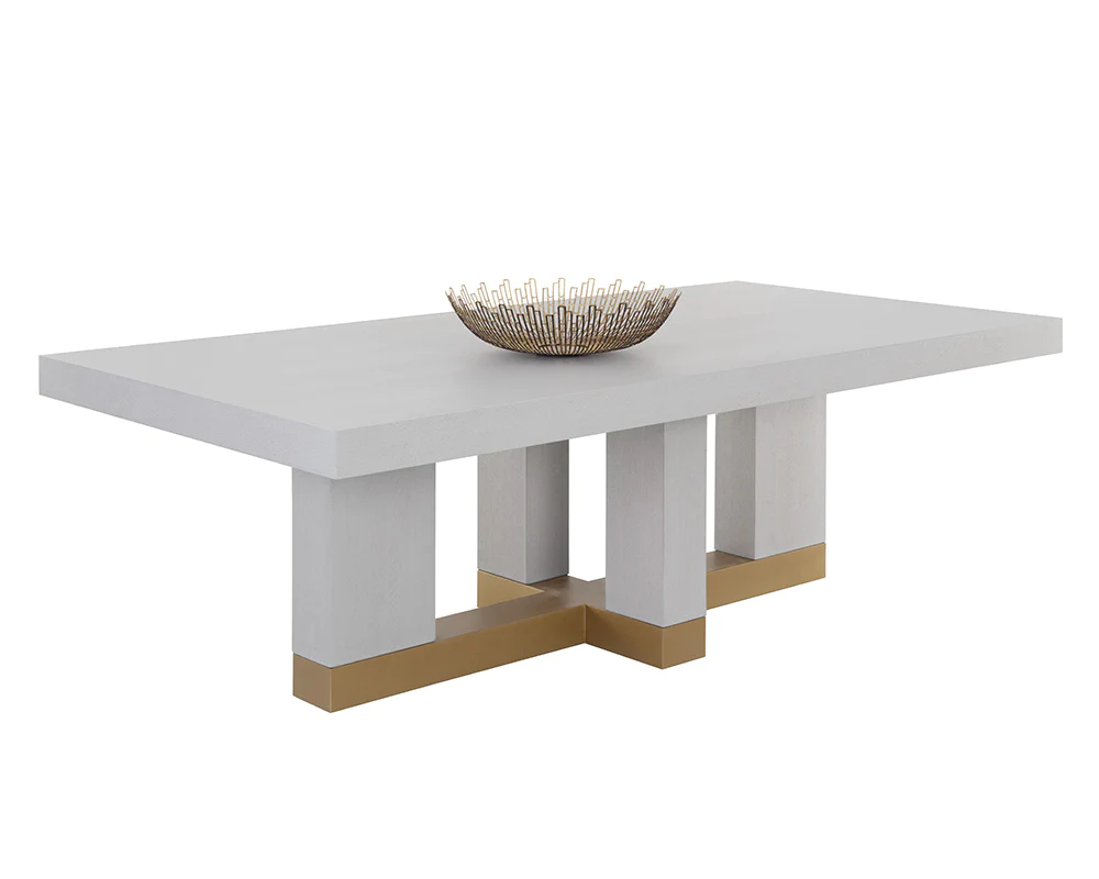 greco dining table 94.5" gauntlet grey