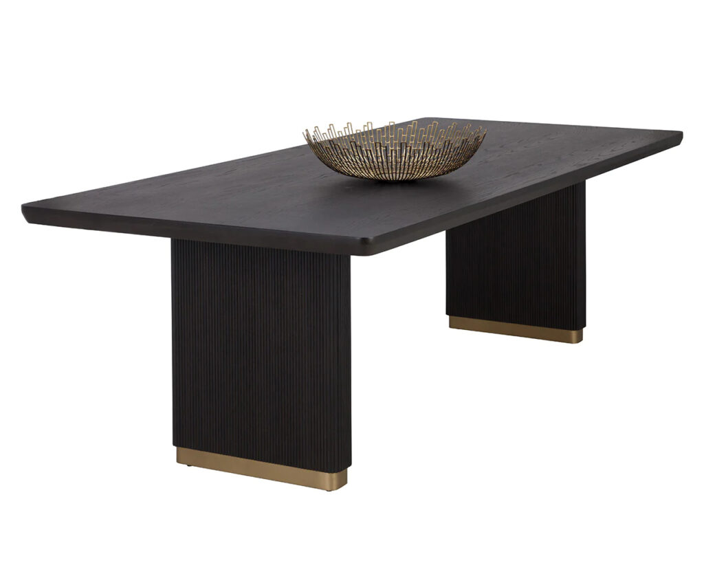 kalla dining table 96" rectangular charcoal