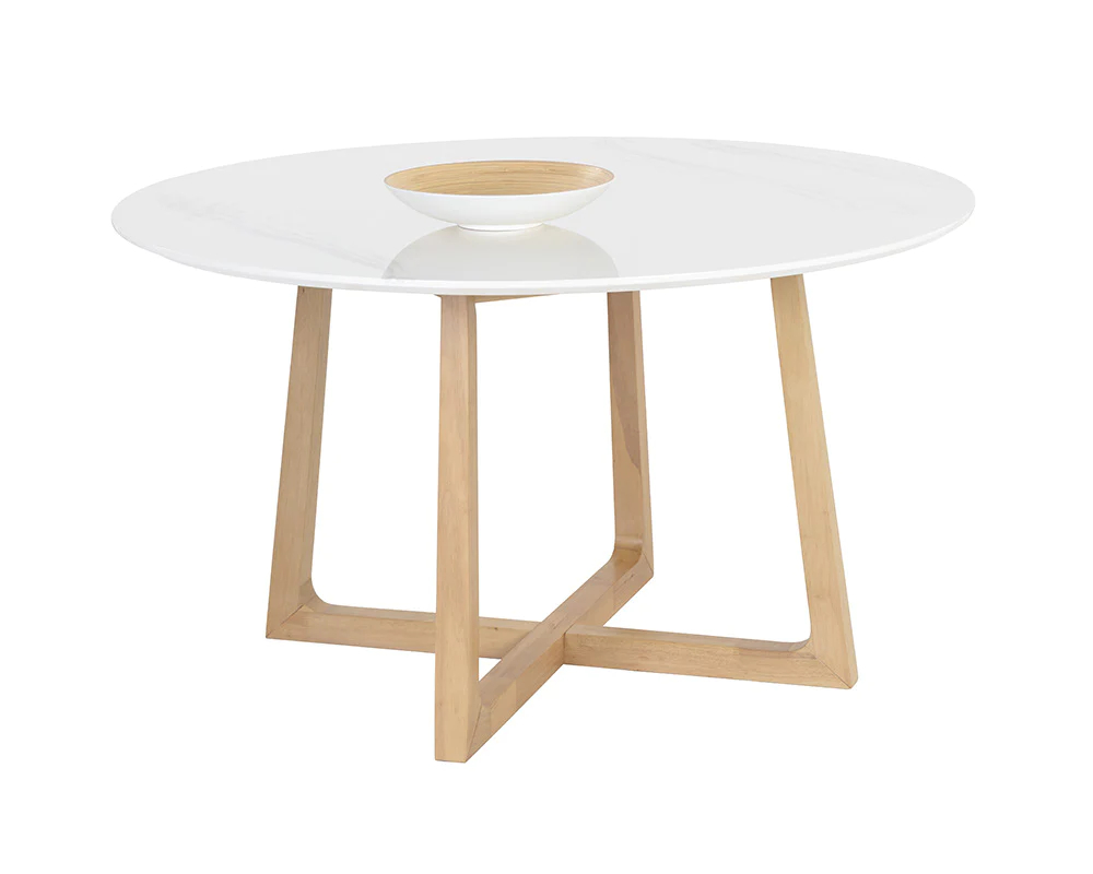 flores dining table 53" light brown