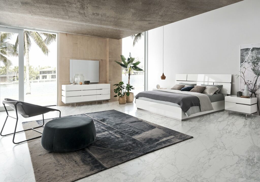 artemide italian bedroom set – white gloss
