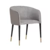 asher dining armchair flint grey / napa taupe