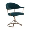 bexley swivel dining chair danny teal