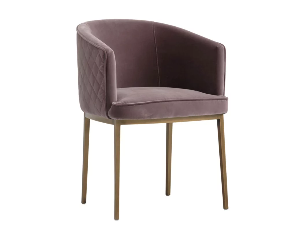 cornella dining armchair blush purple