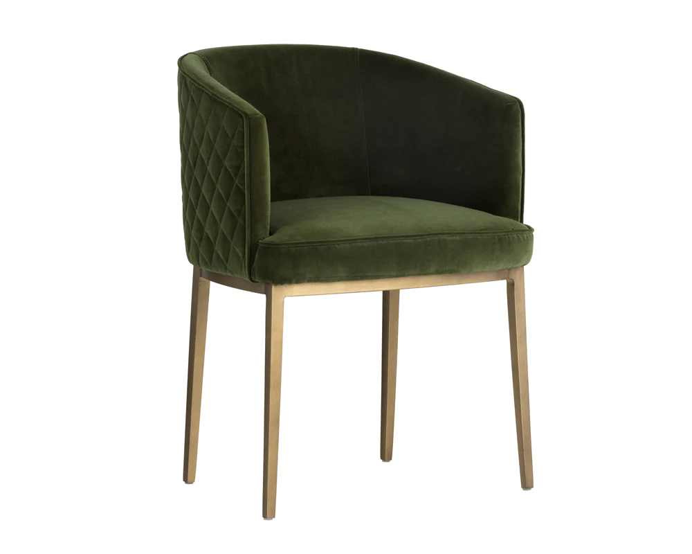 cornella dining armchair forest green