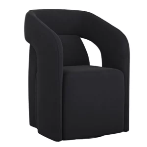 kendrick wheeled dining armchair abbington black