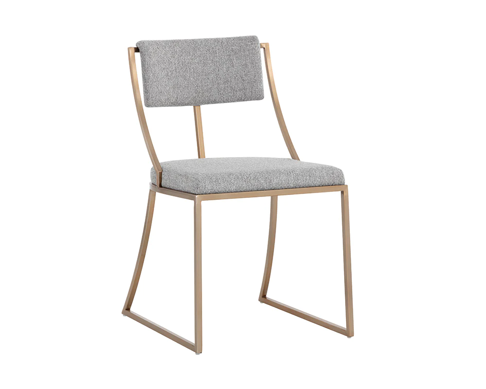 makena dining chair monument pebble
