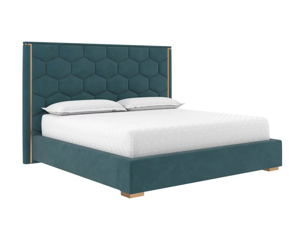 alisha bed meg dusty teal king