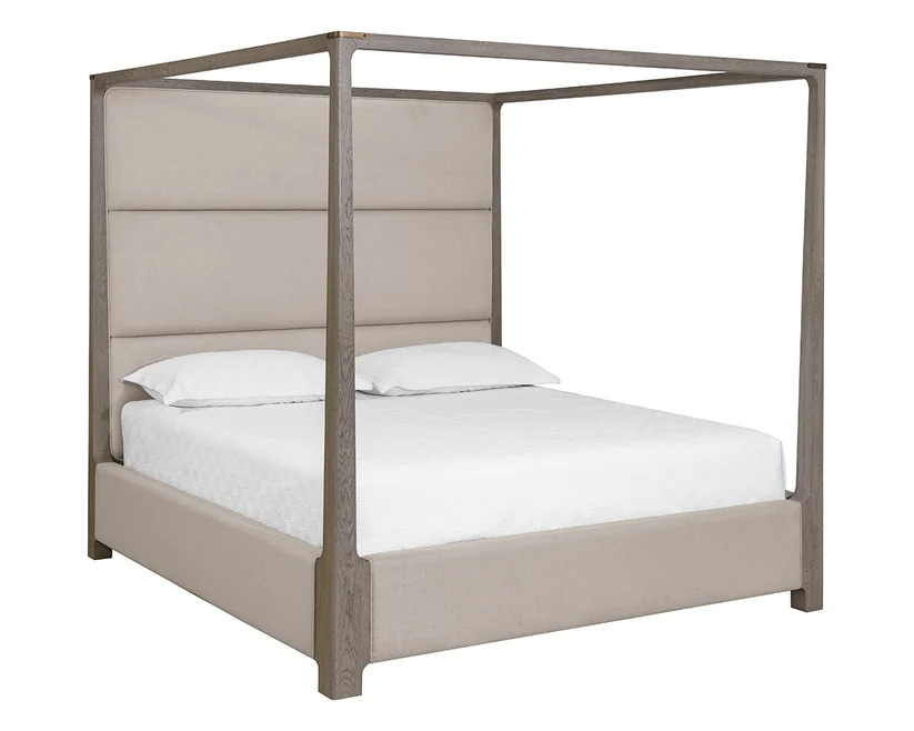danette canopy bed zenith taupe grey king
